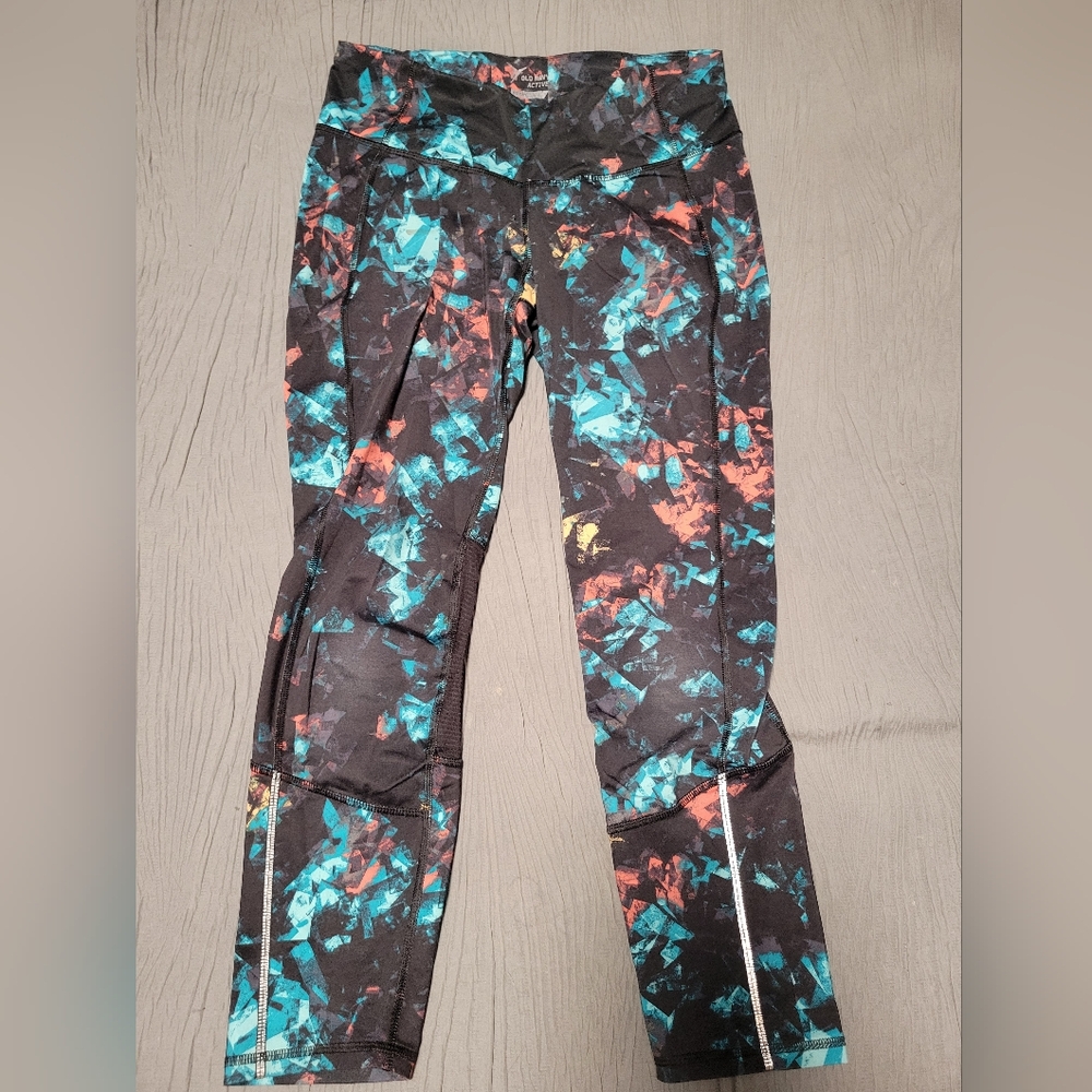 Old Navy Women's Colorful Abstract Print Exercise Pants